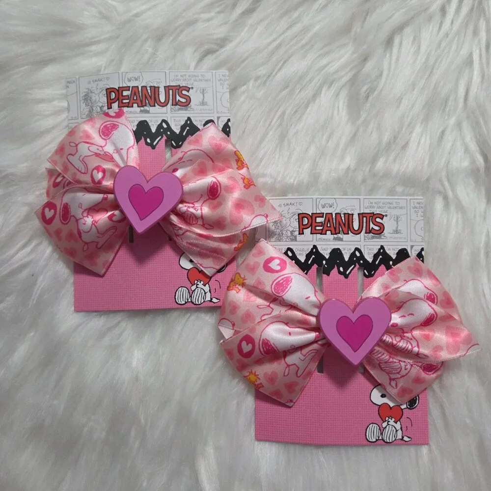Peanuts Snoopy Heart Hair Barrettes
